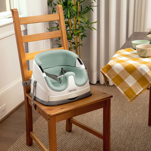 Ingenuity Baby Base 2-in-1 Booster Seat with Tray - Mist/White