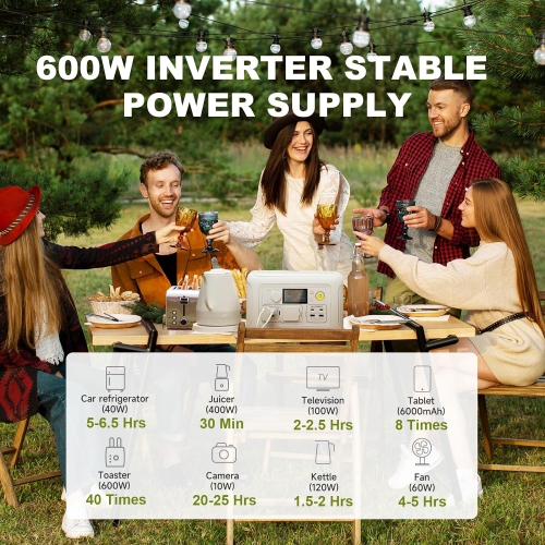 ALLPOWERS – Station d’alimentation portative 600 W 299 Wh BEIGE R600