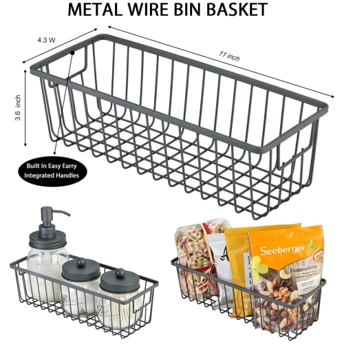 NIERBO Gray 6 Pieces Premium Mason Jar Bathroom Accessories Set - Rustic Farmhouse Decor, for Bathroom, Kitchen