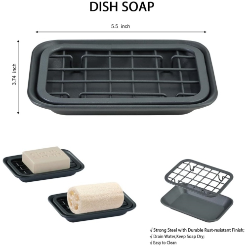 NIERBO Gray 6 Pieces Premium Mason Jar Bathroom Accessories Set - Rustic Farmhouse Decor, for Bathroom, Kitchen