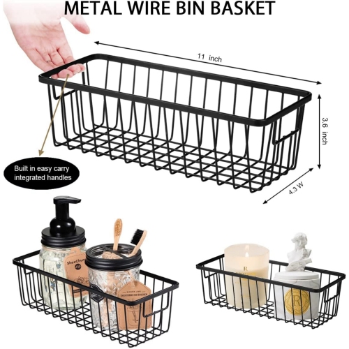 NIERBO White & Black 6 Pieces Premium Mason Jar Bathroom Accessories Set - Rustic Farmhouse Decor, for Bathroom, Kitchen