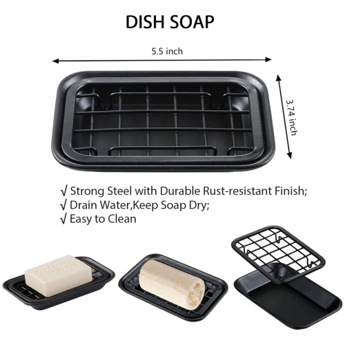 NIERBO White & Black 6 Pieces Premium Mason Jar Bathroom Accessories Set - Rustic Farmhouse Decor, for Bathroom, Kitchen