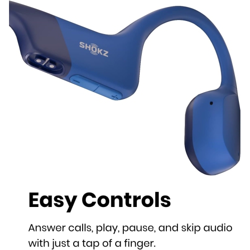 Shokz OpenRun Mini Bone Conduction Open-Ear Bluetooth Headphones - Blue by SHOKZ - Open Box condition - Image 2