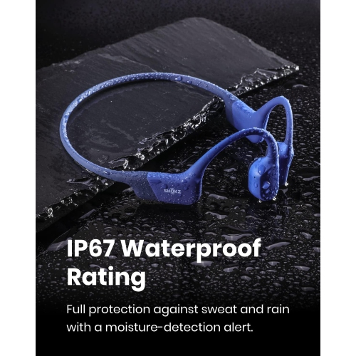 Shokz OpenRun Mini Bone Conduction Open-Ear Bluetooth Headphones - Blue by SHOKZ - Open Box condition - Image 5