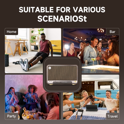 Edifier D32 Tabletop Wireless Bluetooth Speaker, 60W RMS Wi-Fi and Bluetooth Sound System Compatible with AirPlay2