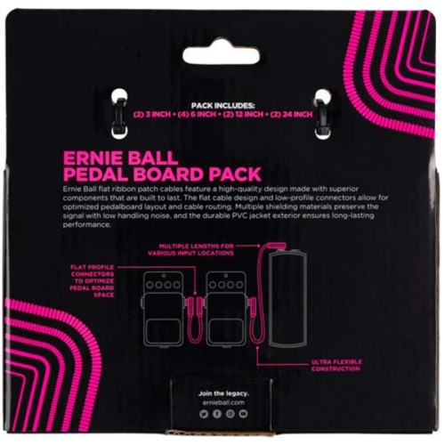 Ernie Ball Flat Ribbon Patch Cable Multi-Pack