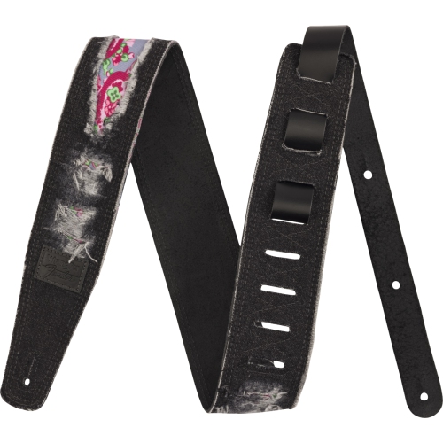 FENDER  X Wrangler Ripped Denim Strap - In Black