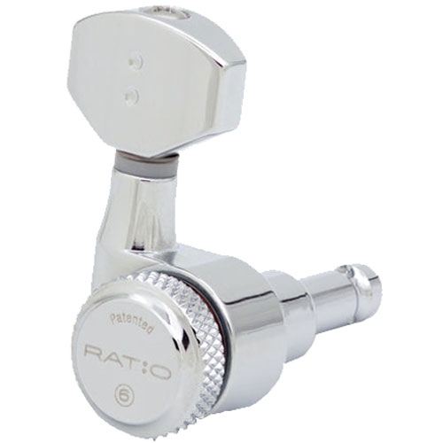 Tête de machine à verrouillage électrique à rapport de 6 en ligne de Graph Tech - montants échelonnés chromés