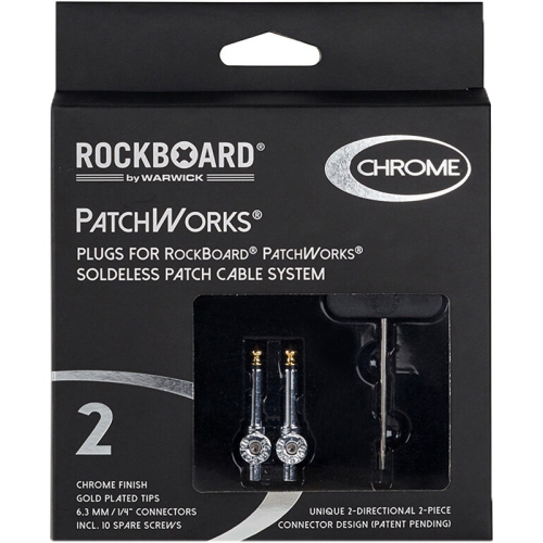 RockBoard de Warwick PatchWorks bouchons sans soudure - Chrome, paq. 2