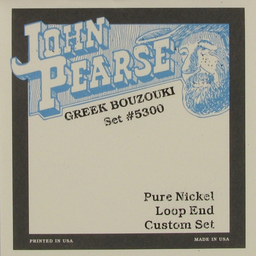 Cordes Bouzouki John Pearse 5300 - bout boucle en nickel pur personnalisé