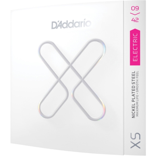 Cordes de guitare électrique XS d'Addario - Super Light en acier nickelé