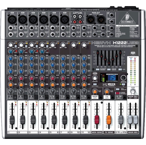 Behringer X1222 USB - 16 Input 2/2 Mixer with EFX and USB