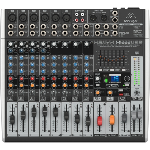 Behringer X1222 USB - 16 Input 2/2 Mixer with EFX and USB