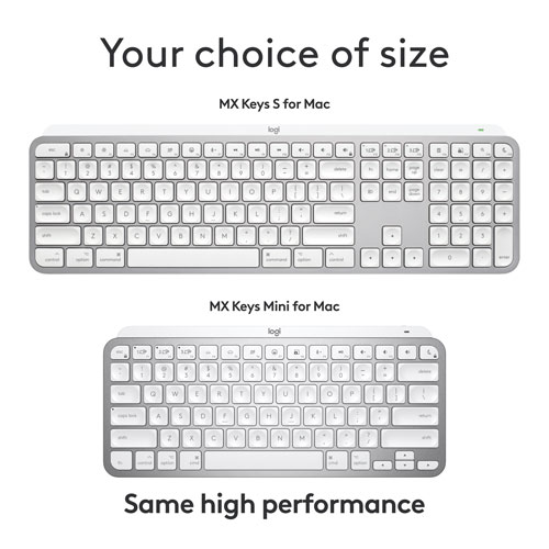Clavier rétroéclairé sans fil MX Keys S de Logitech pour Mac/iPad - Gris pâle - Exclusivité de Best Buy