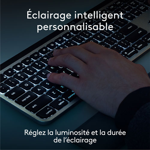 Logitech MX Keys S Wireless Backlit Keyboard for Mac/Ipad - Pale Grey - Only at Best Buy