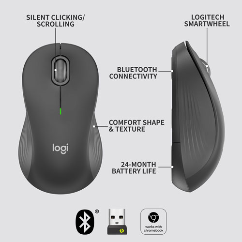 Souris optique sans fil Signature M550 L de Logitech - Graphite