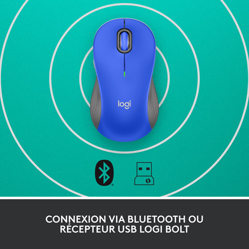 Souris optique sans fil Signature M550 L de Logitech - Bleu