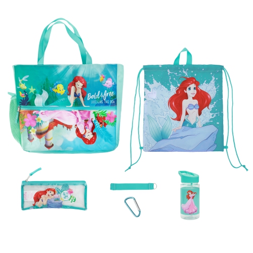 Disney Princess The Little Mermaid Kids Beach Tote 5 Piece Set