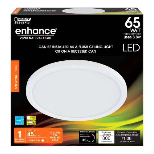 Feit Electric Enhance Vivid Natural Light Recessed Downlight Soft White 1 Count