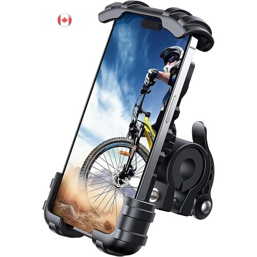 Bike Phone Mount | Motorcycle Holder by Lamicall - Handlebar Clamp for iPhone 15 Pro Max, 14 Pro Max, S23 S24 Ultra & More | Fits 4.7-6.8" Smartphones