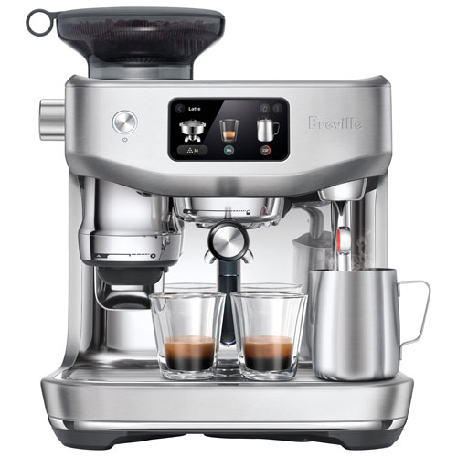 Machine à espresso Oracle Jet avec moussoir à lait et moulin à café de Breville - Acier inoxydable brossé