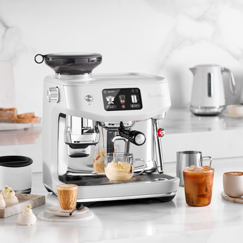 Machine à espresso Oracle Jet avec moussoir à lait et moulin à café de Breville - Sel de mer