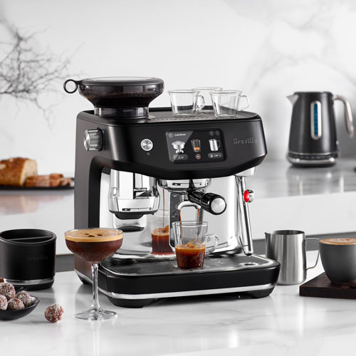 Machine à espresso Oracle Jet avec moussoir à lait et moulin à café de Breville - Truffe noire