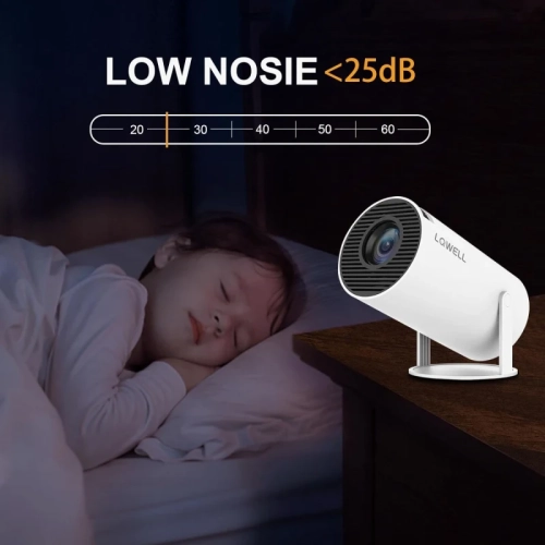 Mini Projector with WiFi 6 & Android 11 OS - Automatic Keystone, 130 Inch Display | 4K Home Cinema HDMI Projector for Phone/PC/Laptop/PS5/Xbox/Stick