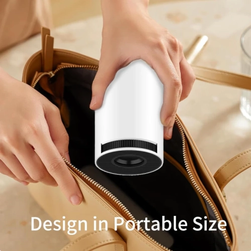 Mini Projector with WiFi 6 & Android 11 OS - Automatic Keystone, 130 Inch Display | 4K Home Cinema HDMI Projector for Phone/PC/Laptop/PS5/Xbox/Stick