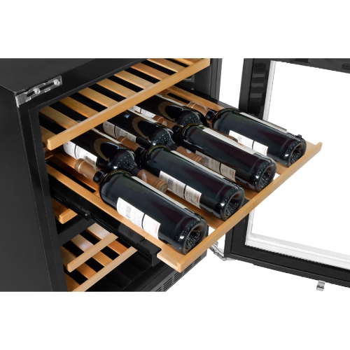 KUCHT Professional 24-inch Dual Zone 52-Wine Bottles Wine Cooler in Panel Ready