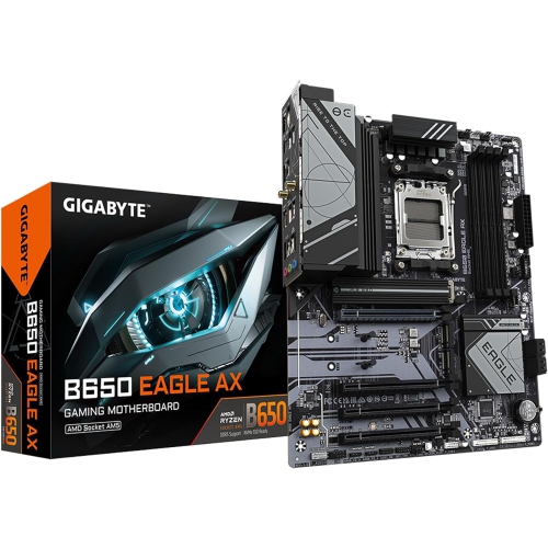 GIGABYTE B650 Eagle AX AM5 LGA 1718 AMD B650 ATX, DDR5 Triple M.2, PCIe 5.0, USB 3.2 Gen2x2 Type-C, AMD Wi-Fi 6E, Realtek GbE LAN