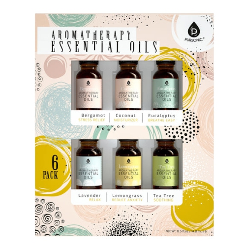 Pursonic 6 Pack of Aromatherapy Essential Oils