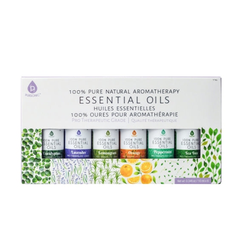 PURSONIC  6 Pack Of 100% Pure Essential Aromatherapy Oils