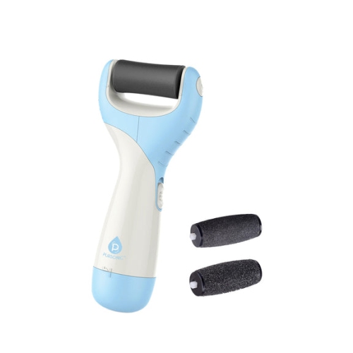 Pursonic Pedi Perfect Foot File Battery Operated Callus Remover Tool - Blue