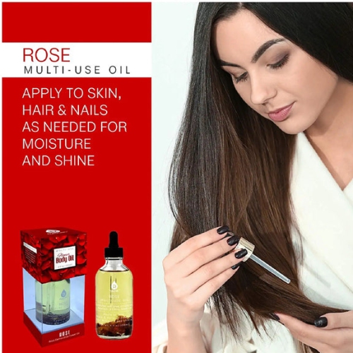 Pursonic Rose flower Multi Use Body Oils 4 Oz