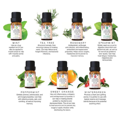 Paquet de 14 huiles essentielles d'aromathérapie Pure à 100 % de Pursonic