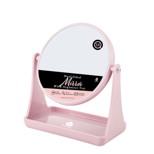 Pursonic Dual Side Mirror With Organizer Tray