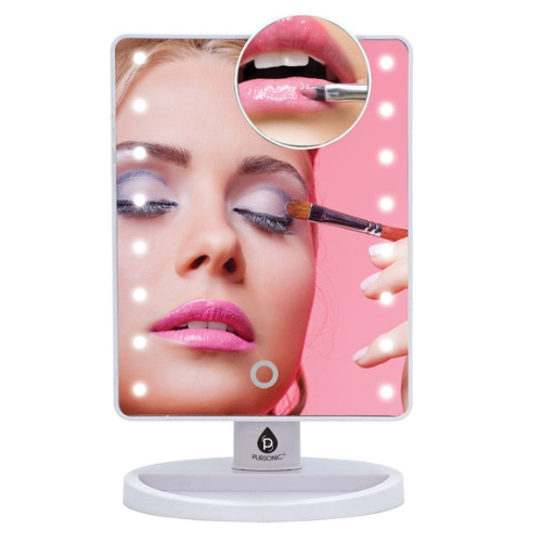 Pursonic LED Lighted Vanity Makeup Mirror White