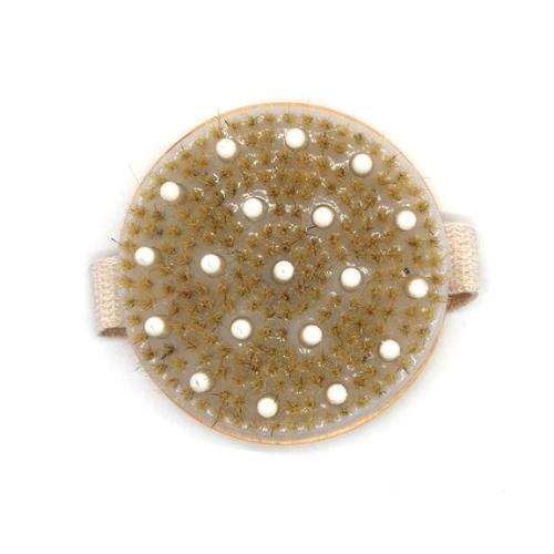 Pursonic Bath Brush and Rubber Massager with Lotus wooden handle