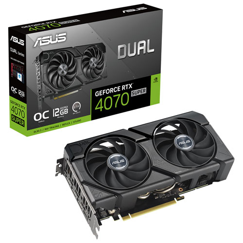 ASUS Dual NVIDIA GeForce RTX 4070 Super EVO OC 12GB GDDR6X Graphics Card