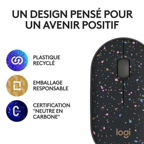 Souris de jeu optique sans fil de 1000 ppp M340 X LIGHTSPEED de Logitech - Taches