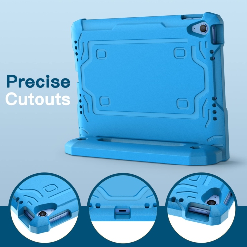 Kids Case for iPad 10 with Built-in Screen Protector, Shockproof Full-Body Handle Stand Tablet Protective Cover (Blue)