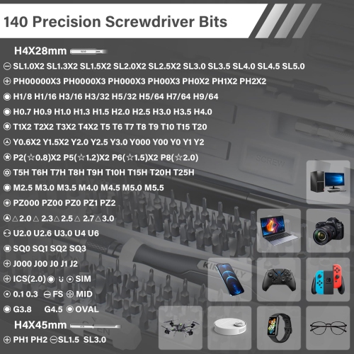 154 in 1 Precision Screwdriver Set, Small Screwdriver Mini Magnetic Repair Tool Kit for Electronics Computer PC Laptop MacBook Phone iPhone RC PS4
