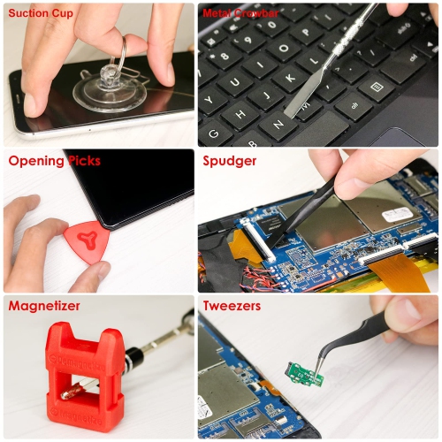 142-Piece Electronics Precision Screwdriver with 120 Bits Magnetic Repair Tool Kit for iPhone, MacBook, Coumputer, Laptop, Tablet, PS4, Xbox,