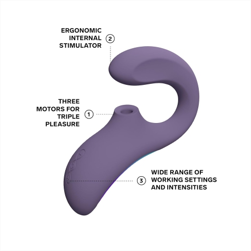 Vibrateur triple stimulation ENIGMA Wave de LELO pour femme - violet cyber