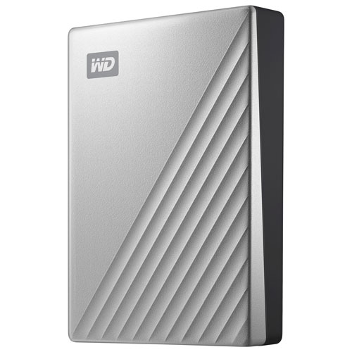Disque dur externe USB-C/USB 3.0 My Passport Ultra de 6 To de WD pour Mac - Argenté