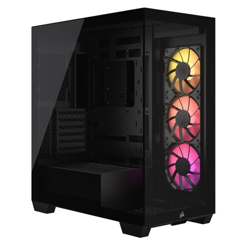 Tour d'ordinateur mi-haute ATX 3500X ARGB de Corsair - Noir