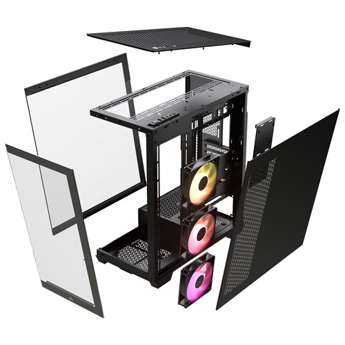 Corsair 3500X ARGB Mid-Tower ATX Computer Case - Black
