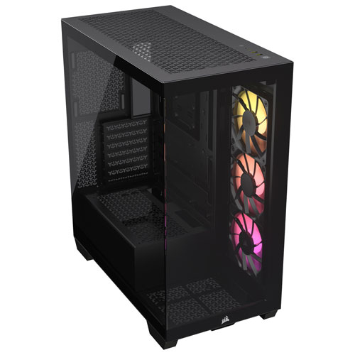 Corsair 3500X ARGB Mid-Tower ATX Computer Case - Black
