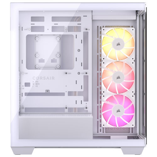 Tour d'ordinateur mi-hauteur ATX 3500X ARGB de Corsair - Blanc